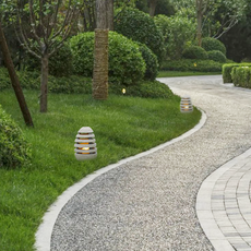 Moderne Stehleuchte Grau Metall Ringförmig Außen