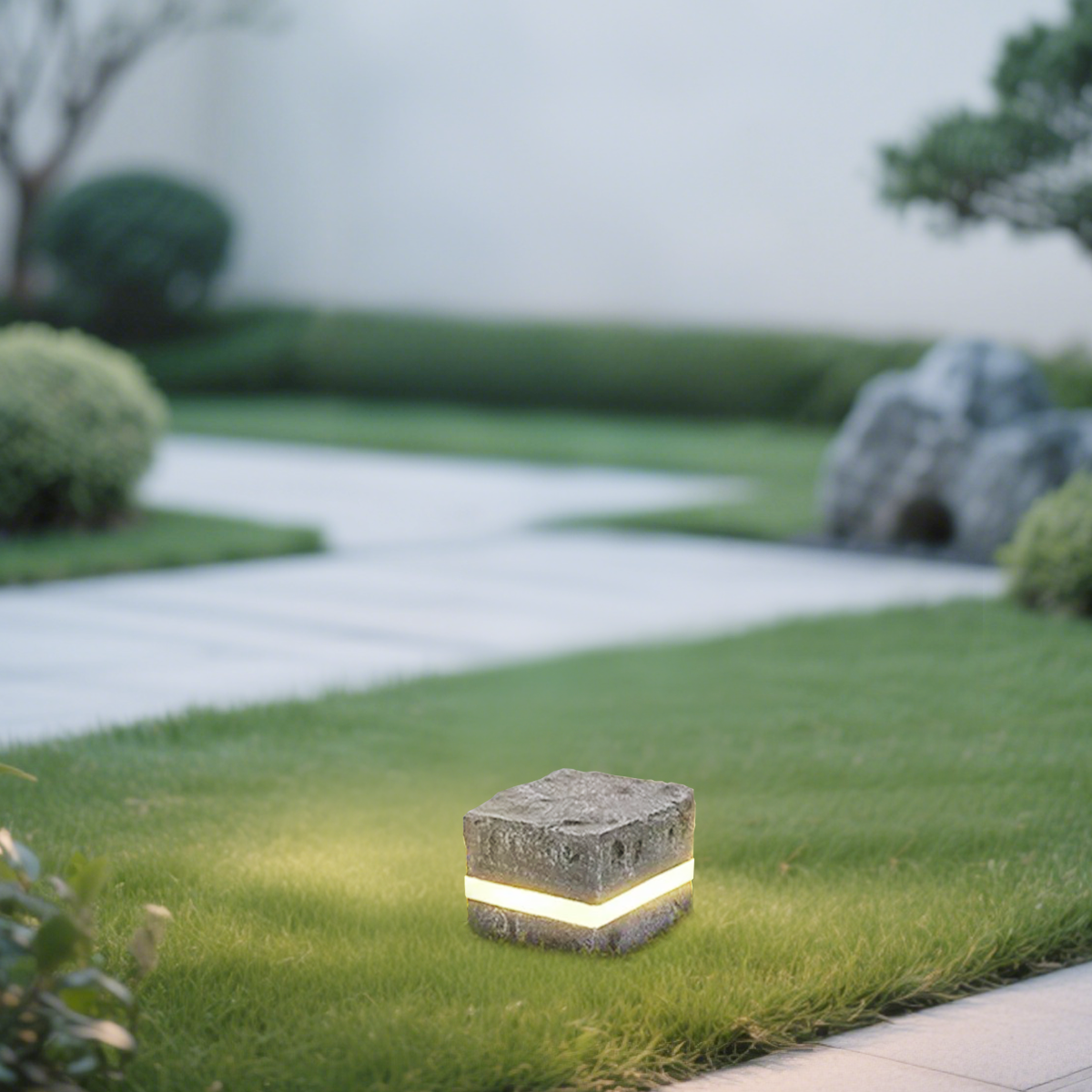 Moderne Stehleuchte Grau Metall Ringförmig Außen