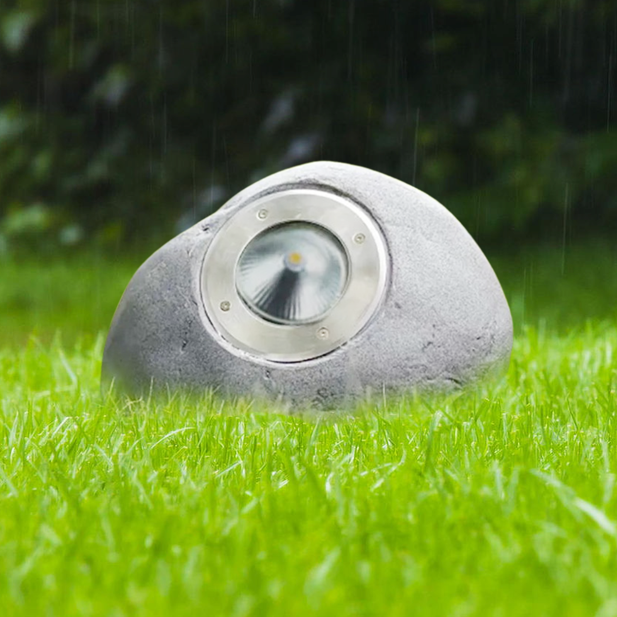 Moderne Stehleuchte Grau Metall Ringförmig Außen