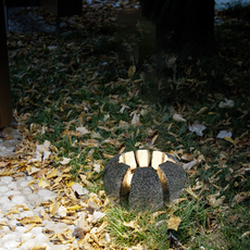 Moderne Stehleuchte Grau Metall Ringförmig Außen