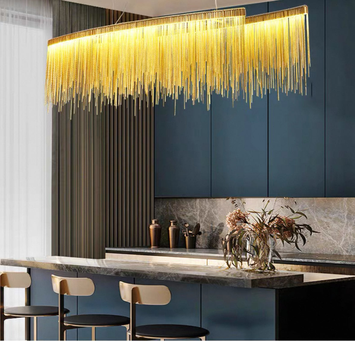 Modern Pendelleuchte Acryl Chrom Wohnzimmer