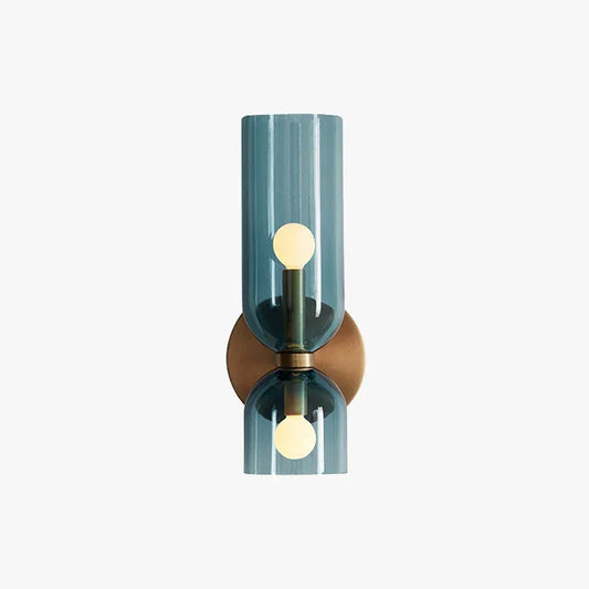 Modern Blau/Grau/Weiß Wandlampe Metall Glas Schlafzimmer Litjoy