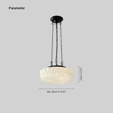 Moderne runde weiße LED-Glas-Pendelleuchte mit verstellbarem Seil