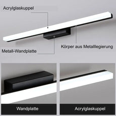 Metall Badezimmer Wandleuchte vor dem Spiegel