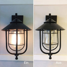 Industriell Wandlampe LED Metall Schwarz Flur/Garten