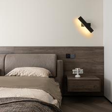 Metall Wandleuchte fürs Schlafzimmer.
