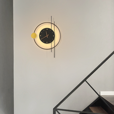 Art Deco Wandlampe LED SchwarzMetall Acryl -solid und stilvoll