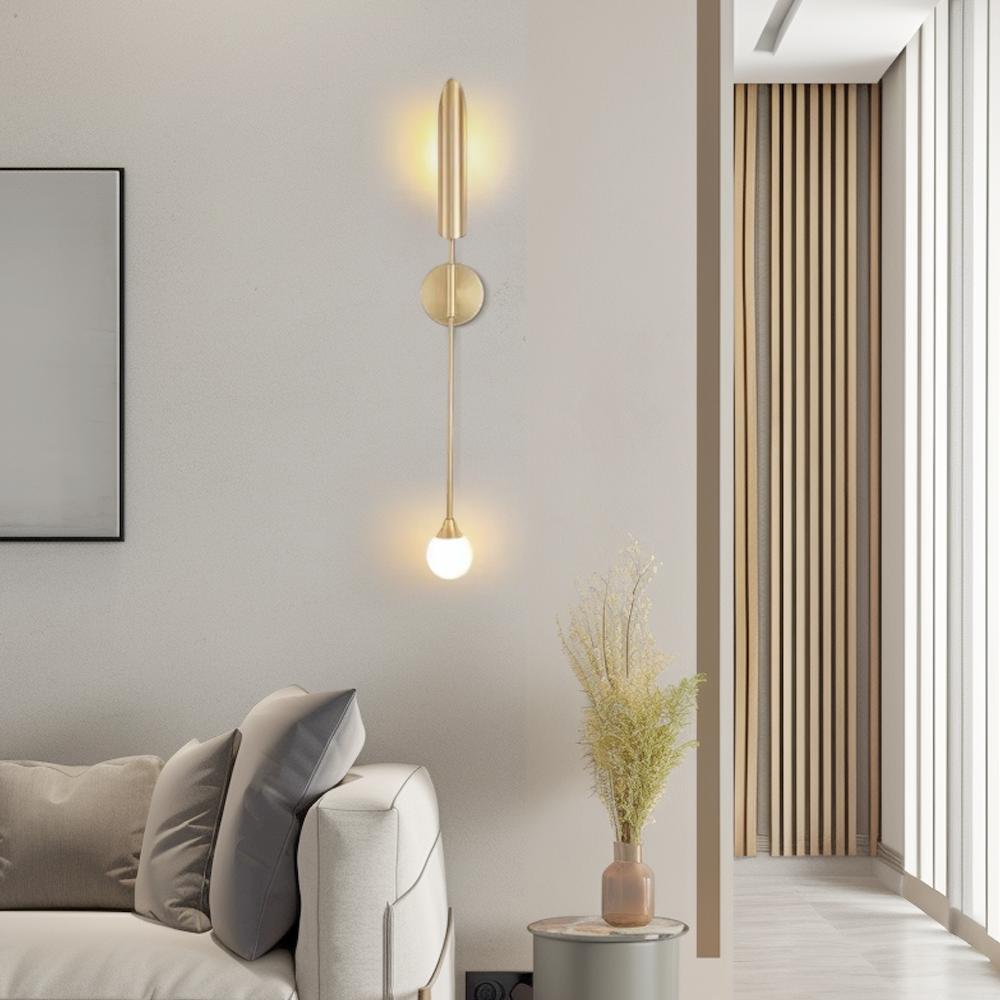 Modern Gold Wandlampe Zylindrisch Korridore Schlafzimmer Litjoy