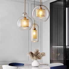 Modern 1-Kopf Pendelleuchte LED Metall Glas Esszimmer