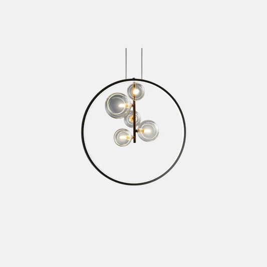 Modern Pendelleuchte Metall Schwarz Flur
