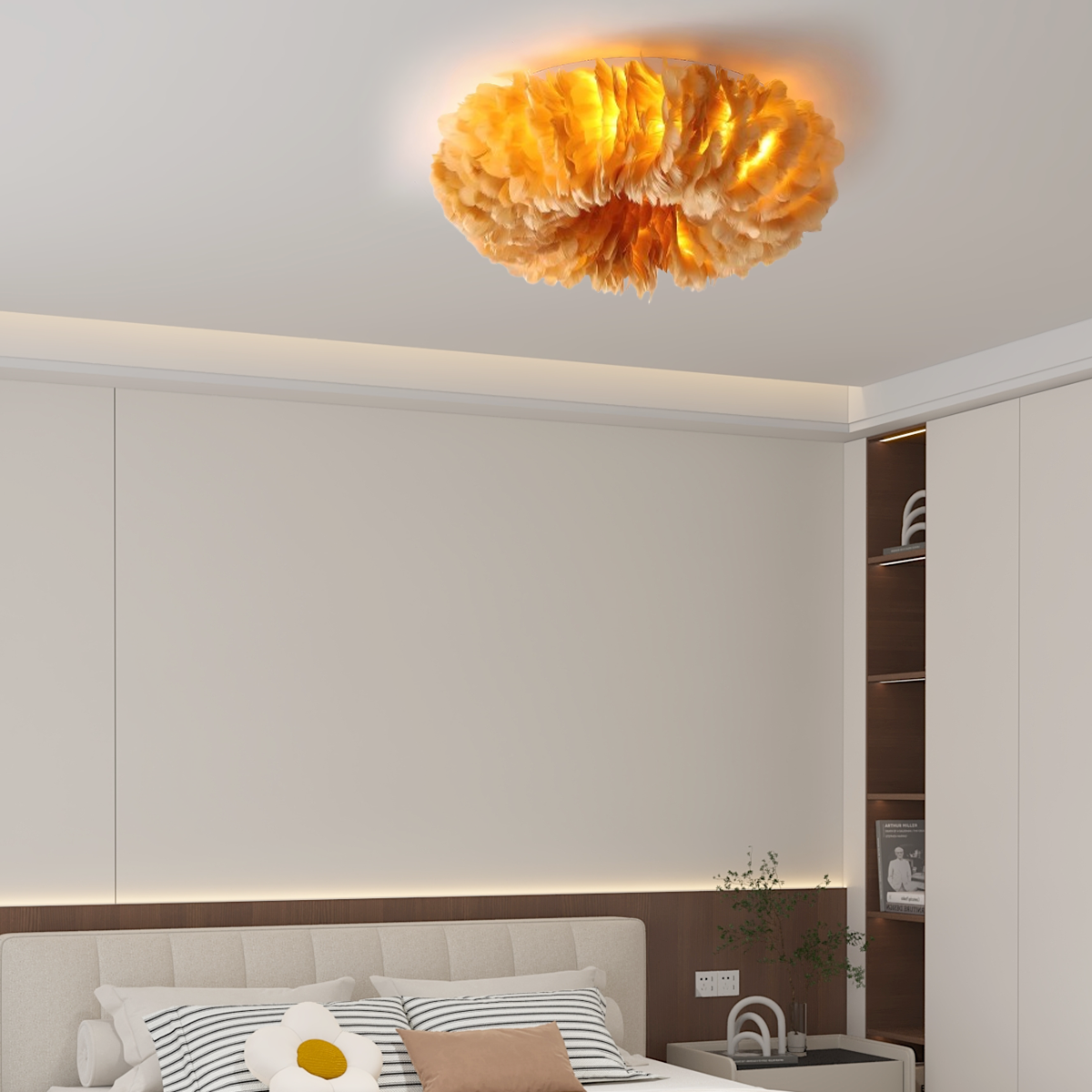 Gelb Led Deckenlampe geeignet für Schlafzimmer