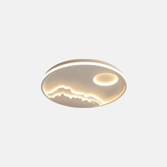 Modern Deckenleuchte LED Flush Mount Rund Schwarz/Weiß Schlafzimmer