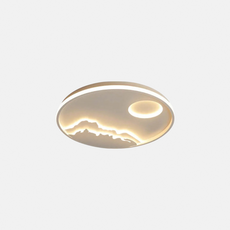 Modern Deckenleuchte LED Flush Mount Rund Schwarz/Weiß Schlafzimmer