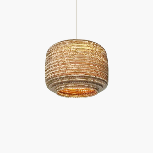 Landhausstil Pendelleuchte LED Geometrisch Seil Braun Esszimmer