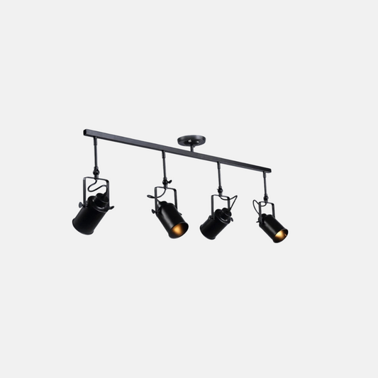 Industriell Deckenleuchte LED Schwarz Metall Ess/Schlafzimmer/Flur