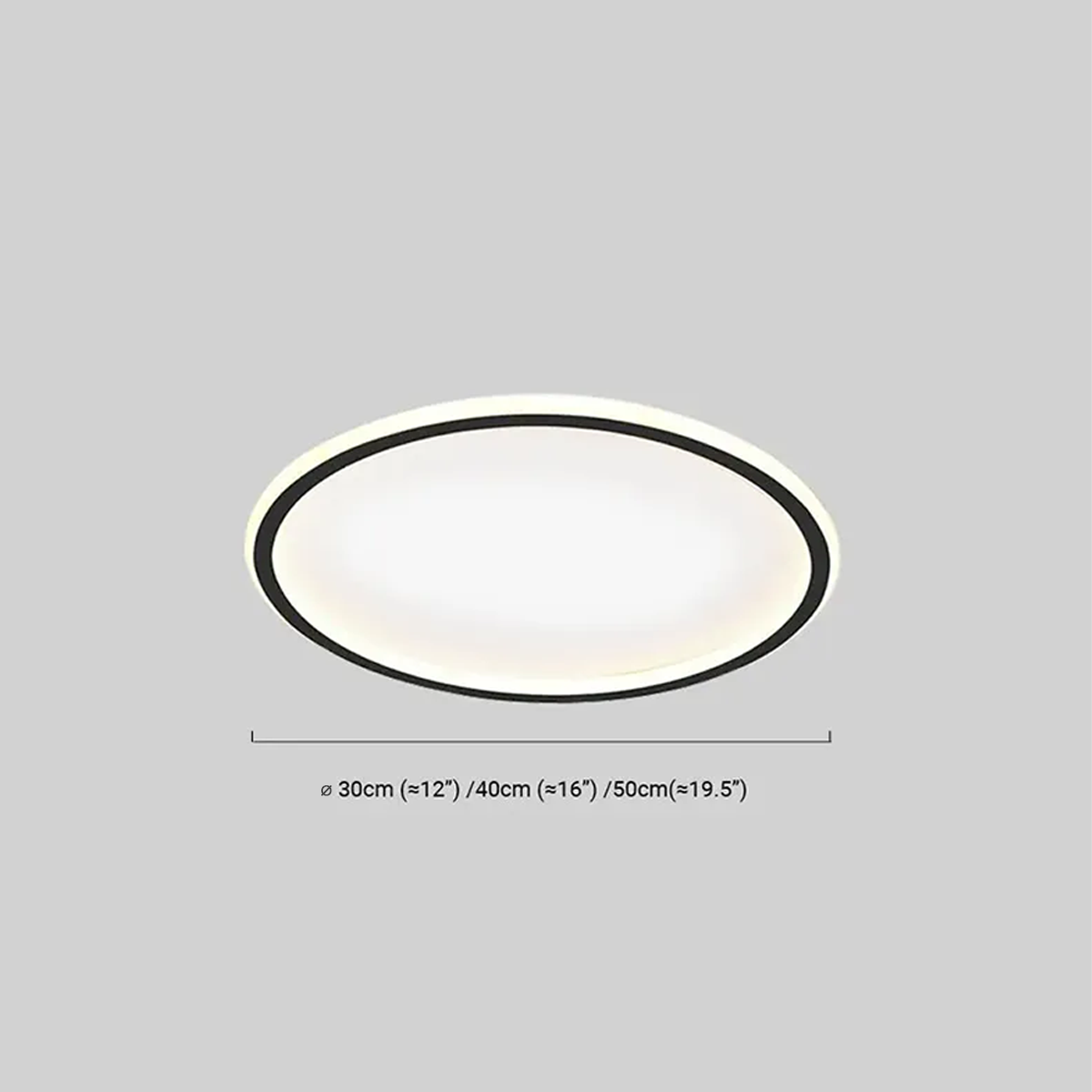 Maßzeichnung der modern Deckenleuchte LED