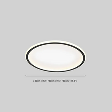 Maßzeichnung der modern Deckenleuchte LED