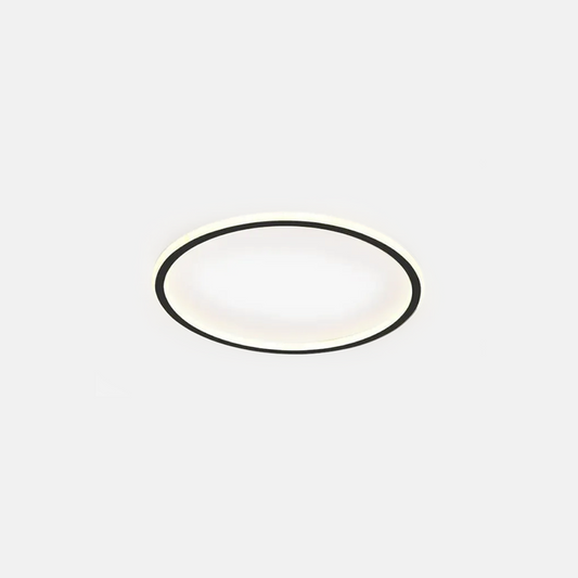 Modern Deckenleuchte LED Rund Schwarz Metall Schlafzimmer