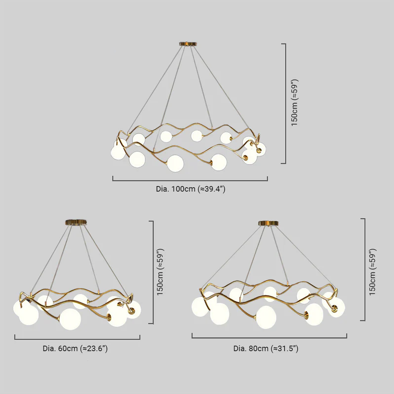 Modern Pendelleuchte Metall/Glas Gold Wohnzimmer