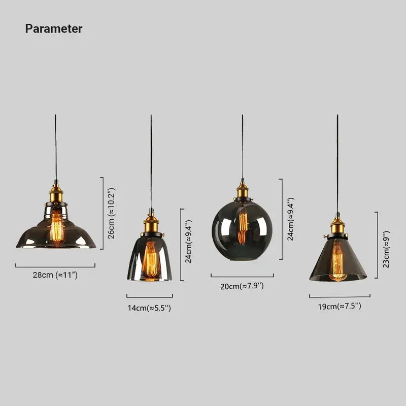 Maßzeichnung der Industrielle LED-Pendelleuchte 