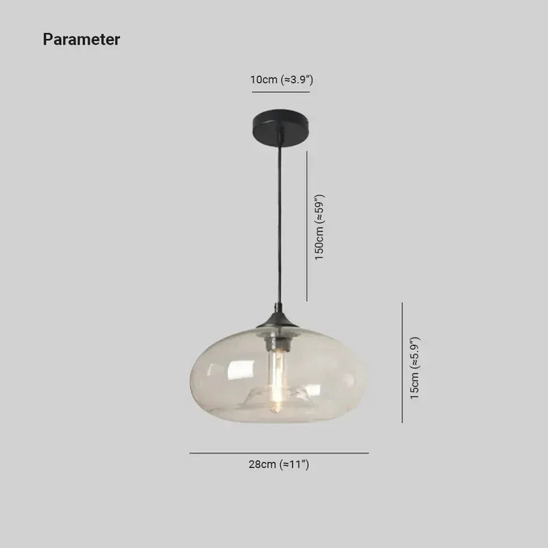 Morandi Pendelleuchte LED Glas Blau Esszimmer/Wohnzimmer