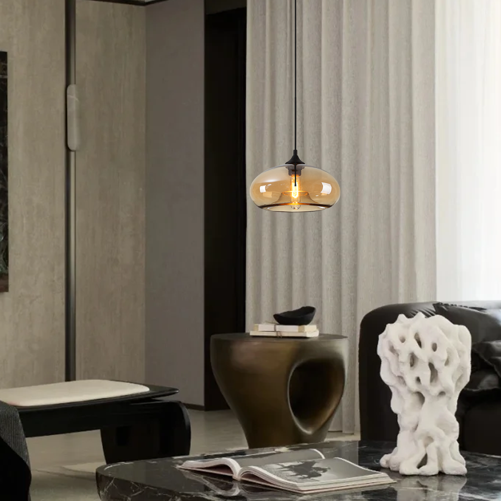 Morandi Pendelleuchte LED Glas Blau Esszimmer/Wohnzimmer