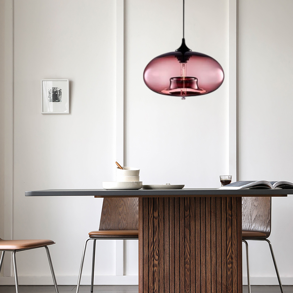 Morandi Pendelleuchte LED Glas Blau Esszimmer/Wohnzimmer