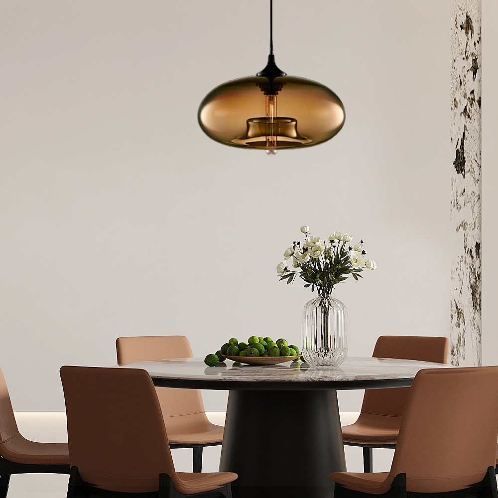 Morandi Pendelleuchte LED Glas Blau Esszimmer/Wohnzimmer