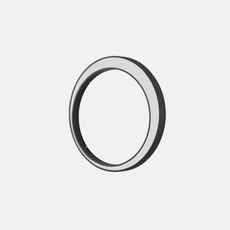 Moderne Außenwandleuchte LED Ring Schwarz Metall Garten/Hof