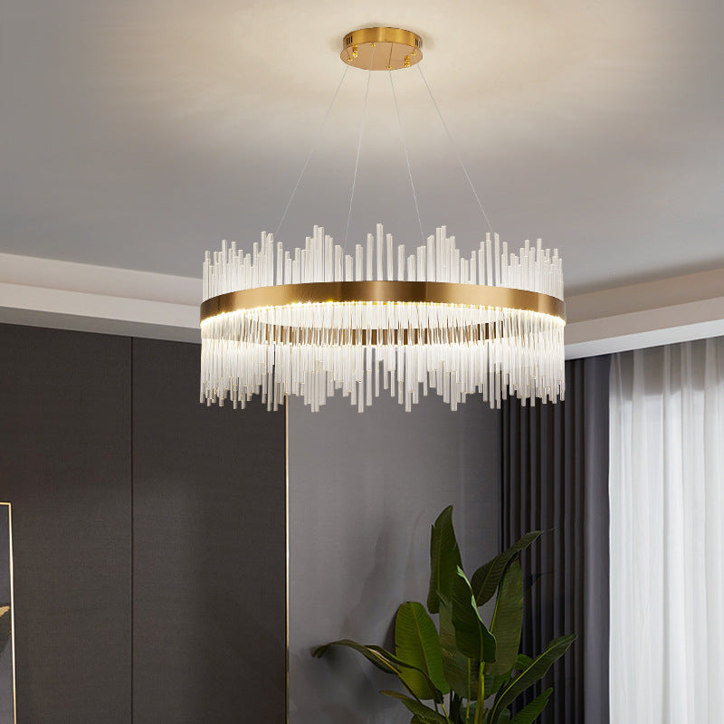 Modern Pendelleuchte Glas Gold Esszimmer