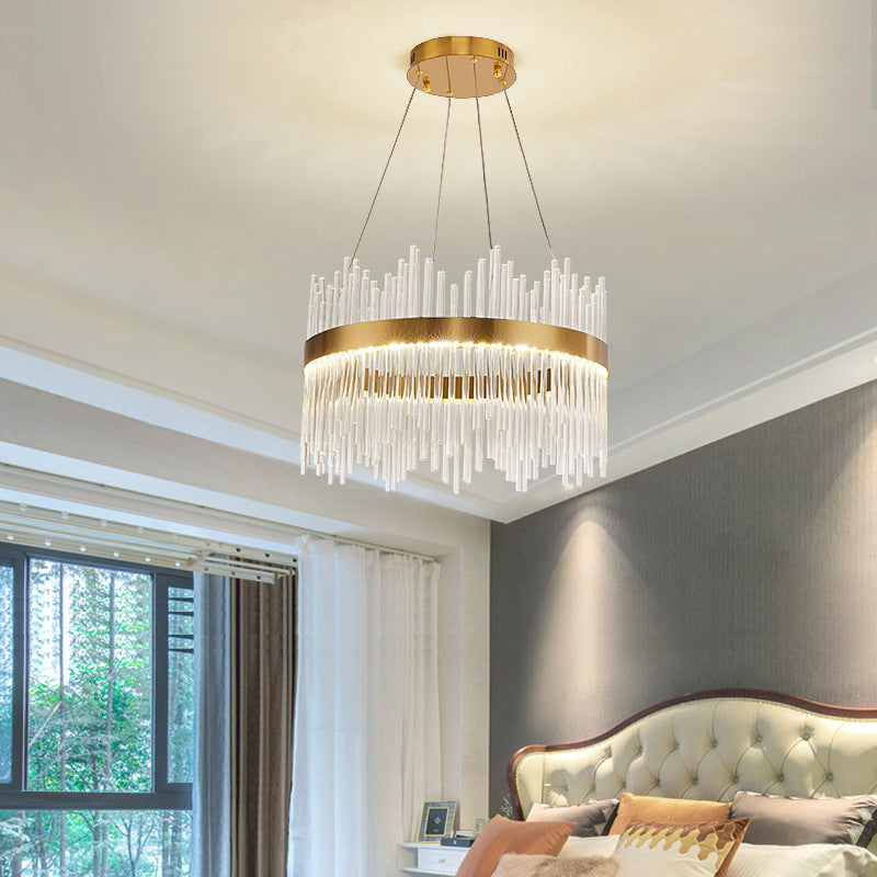 Modern Pendelleuchte Glas Gold Esszimmer