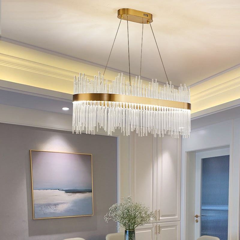 Modern Pendelleuchte Glas Gold Esszimmer