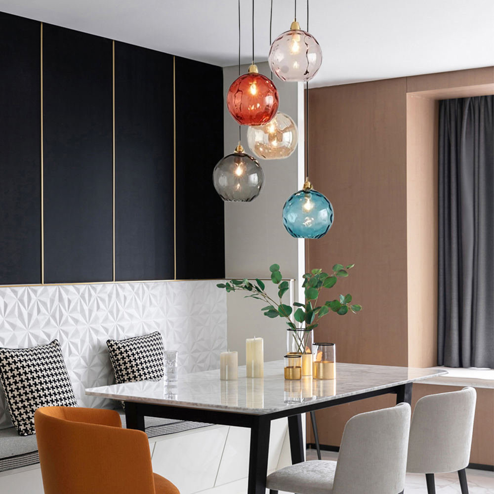 Modern Pendelleuchte LED Glaskugel Ess/Wohnzimmer