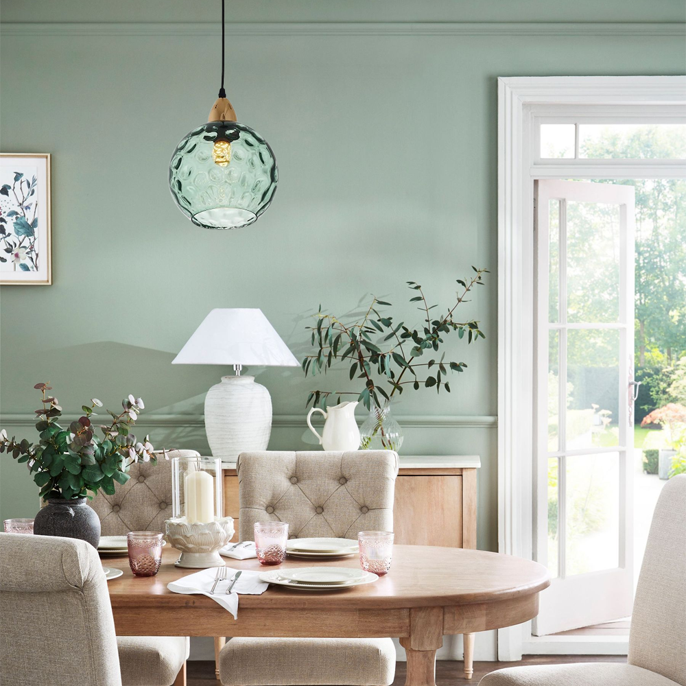 Modern Pendelleuchte LED Glaskugel Ess/Wohnzimmer