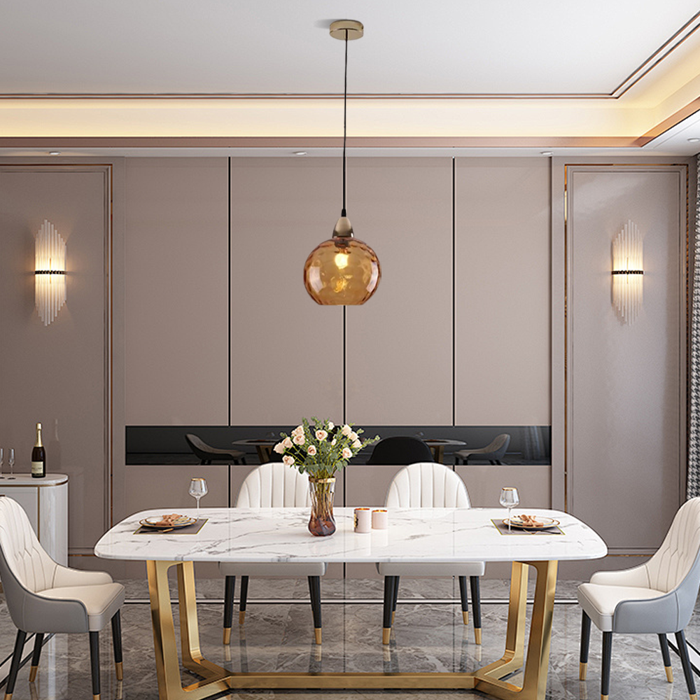 Modern Pendelleuchte LED Glaskugel Ess/Wohnzimmer