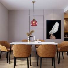 Modern Pendelleuchte LED Glaskugel Ess/Wohnzimmer