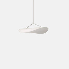 Moderne Pendelleuchte LED Weiß Kunstseide 