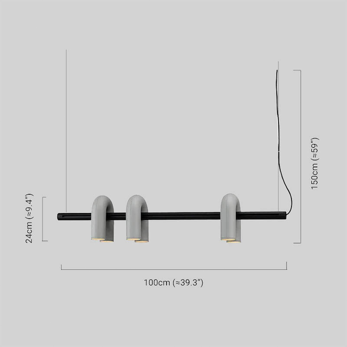 Minimalistisch Pendelleuchte LED Linear 4 Farben Metall KücheInsel