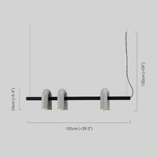 Minimalistisch Pendelleuchte LED Linear 4 Farben Metall KücheInsel