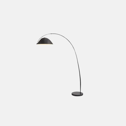 Modern Stehlampe LED Gebogen Schwarz Metall Wohn/Schlafzimmer 