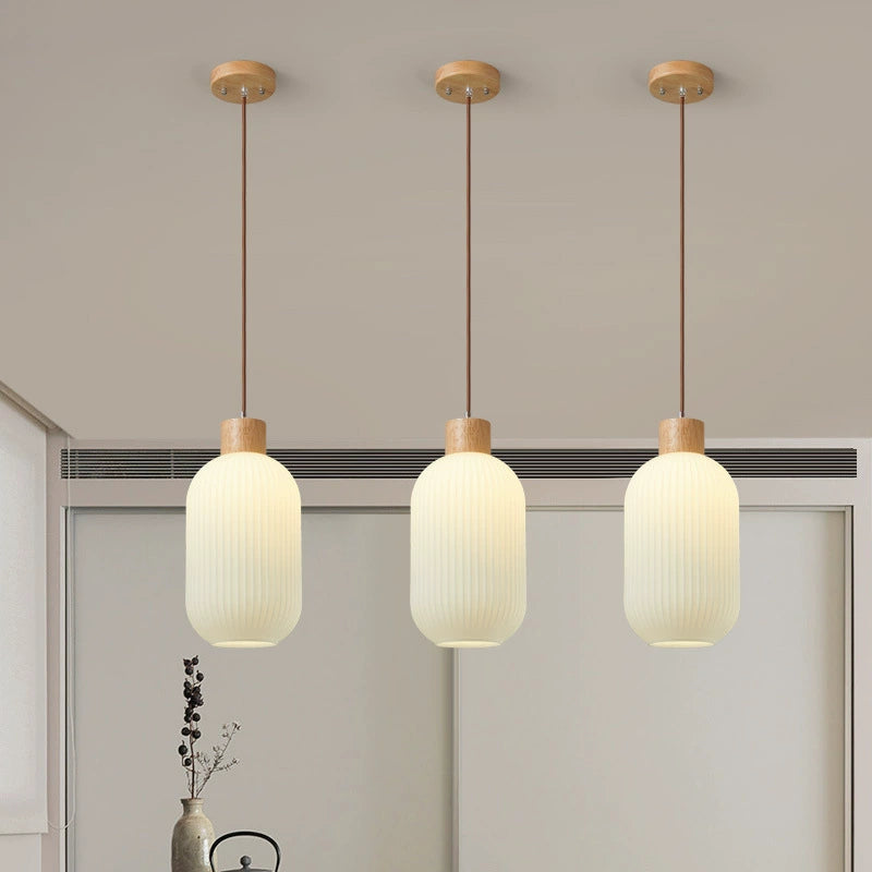 Minimalistisch Pendelleuchte Glas Weiß Schlafzimmer
