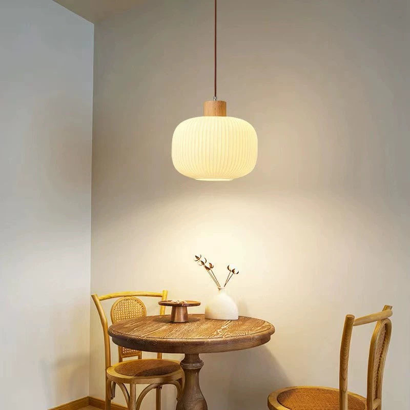 Minimalistisch Pendelleuchte Glas Weiß Schlafzimmer