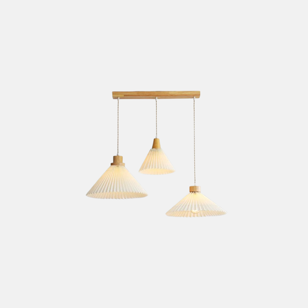 Modern Pendelleuchte LED Weiß Holz Esszimmer