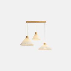 Modern Pendelleuchte LED Weiß Holz Esszimmer
