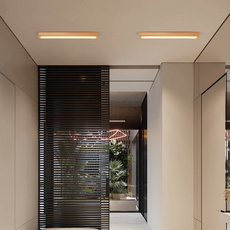 Modern Deckenleuchte LED Holz Linear Flur-L60cm-Holz