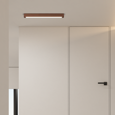 Modern Deckenleuchte LED Linear Schlafzimmer -L60cm-Dunkle Holz