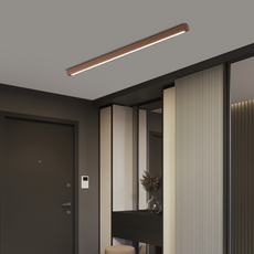 Modern Holz Deckenleuchte LED Linear Wohnzimmer