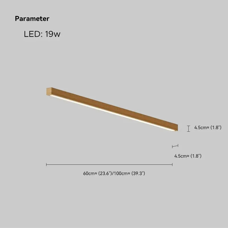 Modern Holz Deckenleuchte LED Linear Wohnzimmer