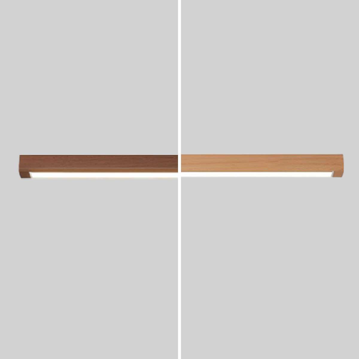 Modern Holz Deckenleuchte LED Linear Wohnzimmer