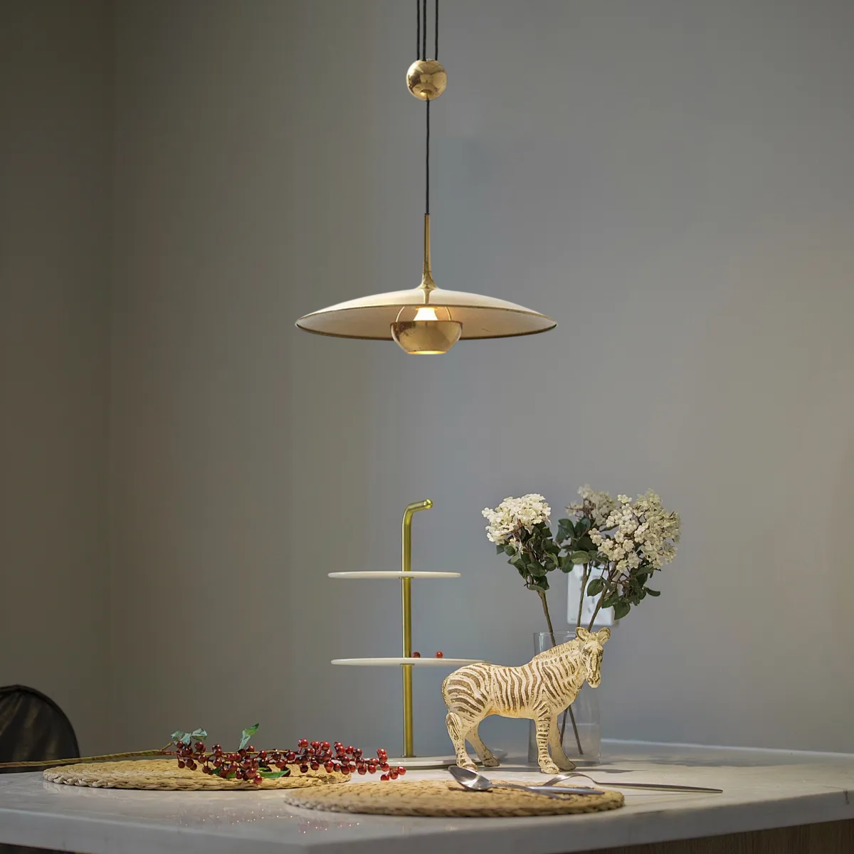 Modern Pendelleuchte LED  Linear Gold Metall Schlafzimmer